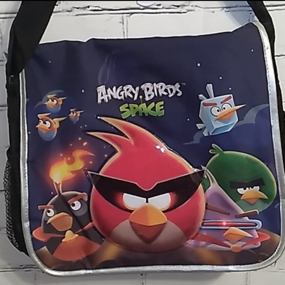 Red Laptop AngryBirdsSpace Totebag Midnight